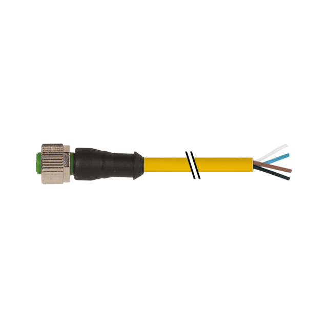【7000-12221-0141000】M12 FEMALE 0 WITH CABLE, PVC 4X0