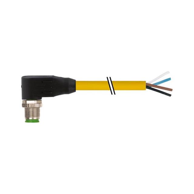 【7700-12101-1500100】M12 MALE 90 WITH CABLE, TPE 4X18