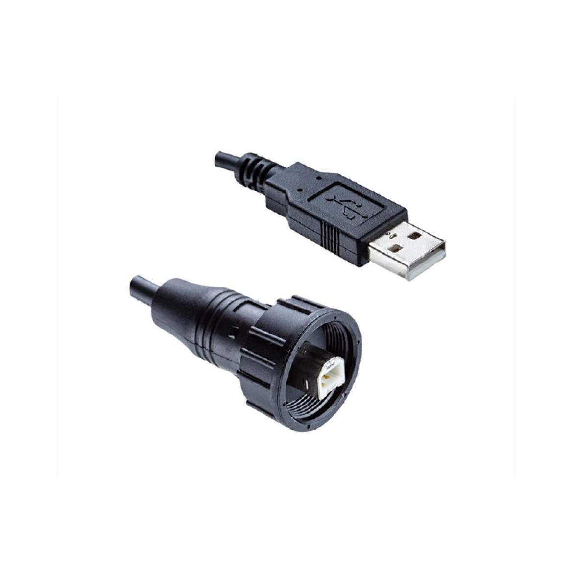 【UB20FL-NAML-SA002】USB, TYPE B 2.0, 1.5A, OVERMOLDE