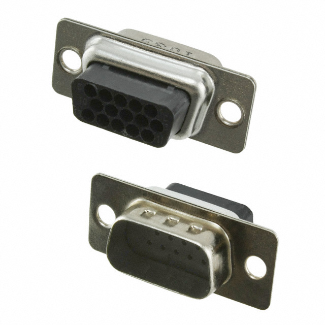 Plug for Male Contacts Housing D-Sub, High Density Connector 15 Position