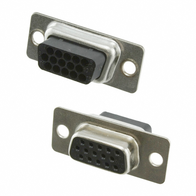 Receptacle for Female Contacts Housing D-Sub, High Density Connector 15 Position