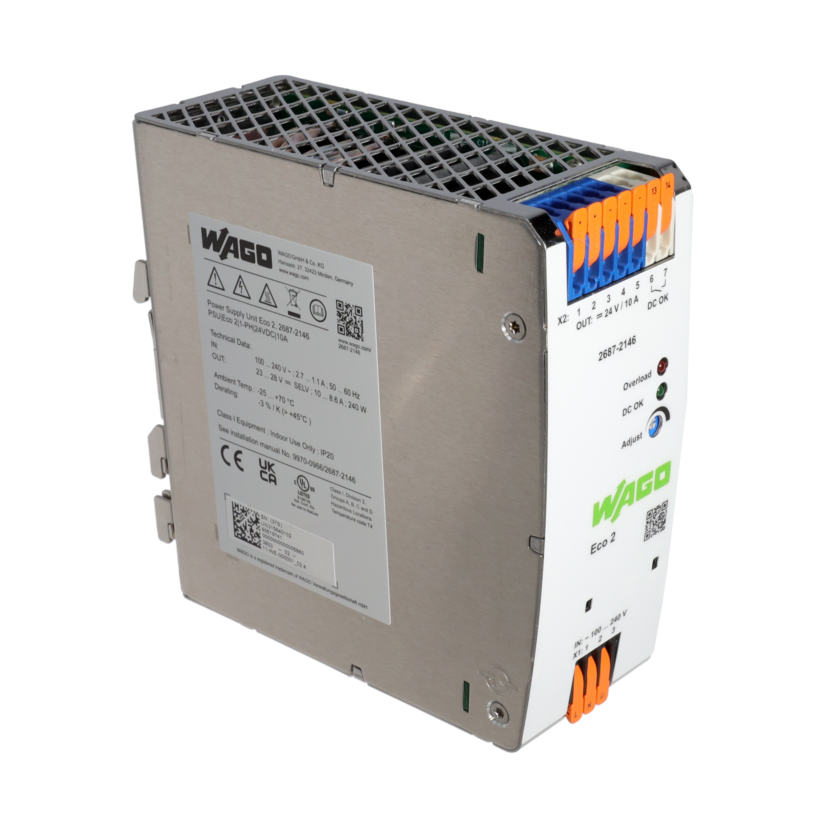 【2687-2146】POWER SUPPLY; ECO 2; 1-PHASE; 24