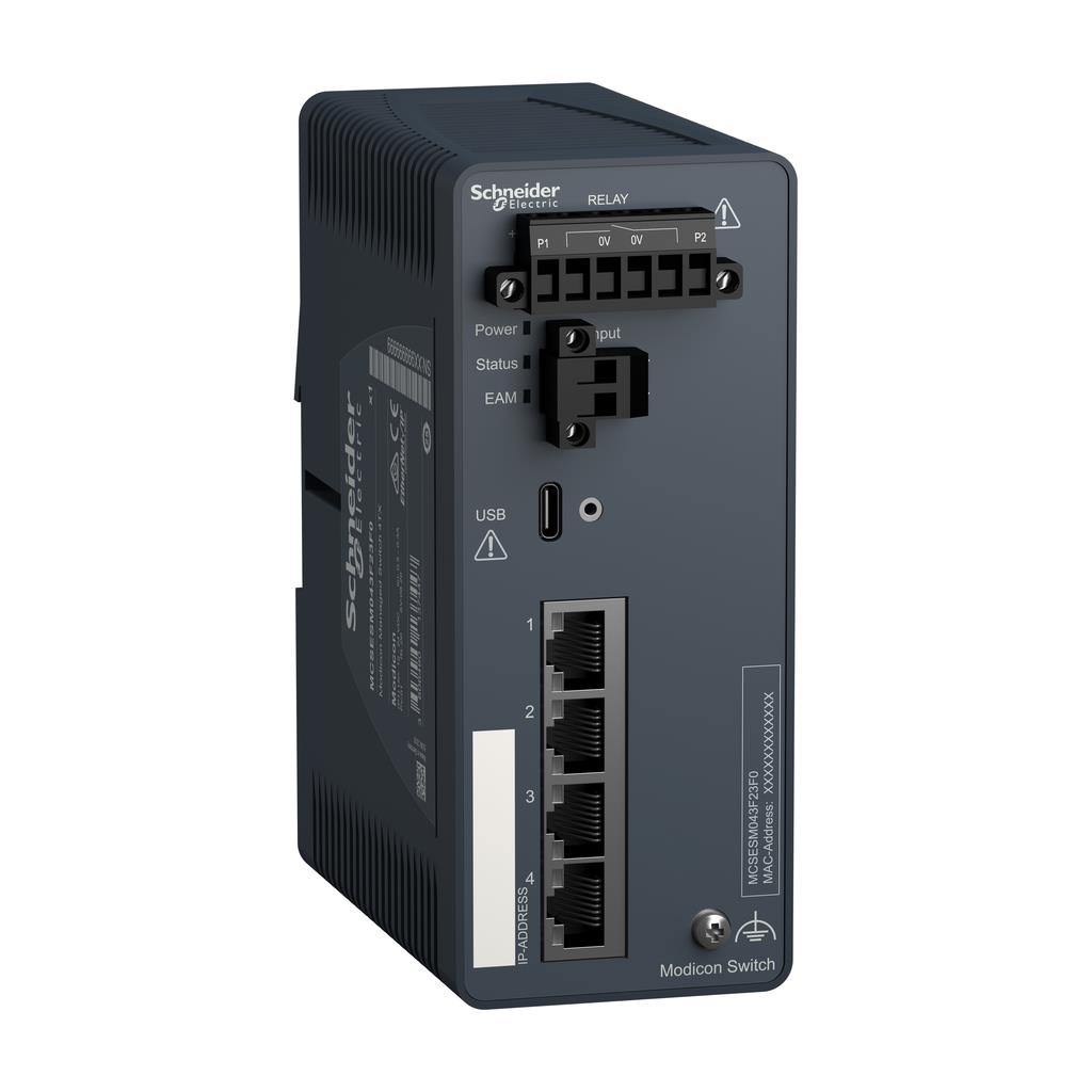 【MCSESM043F23F0】ETHERNET SWITCH, MODICON INDUSTR