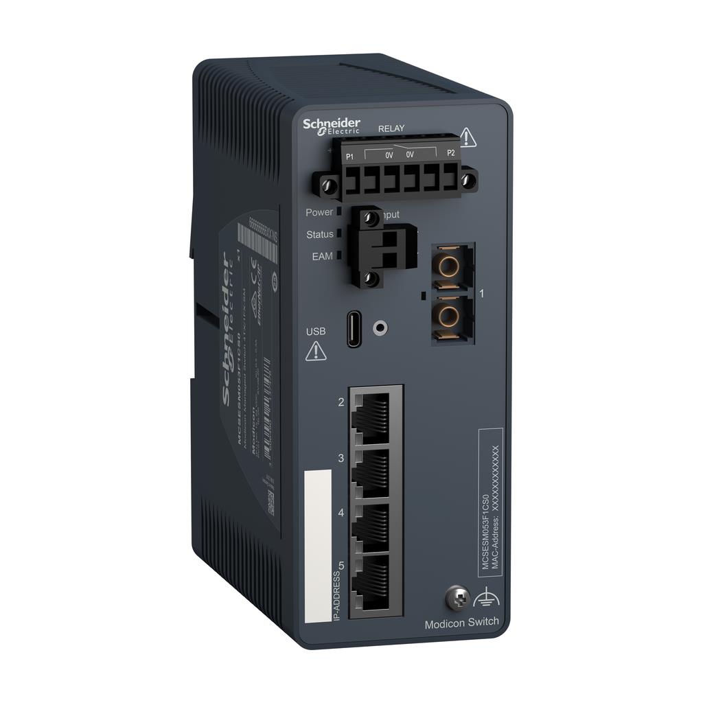 【MCSESM053F1CS0】ETHERNET SWITCH, INDUSTRIAL MANA