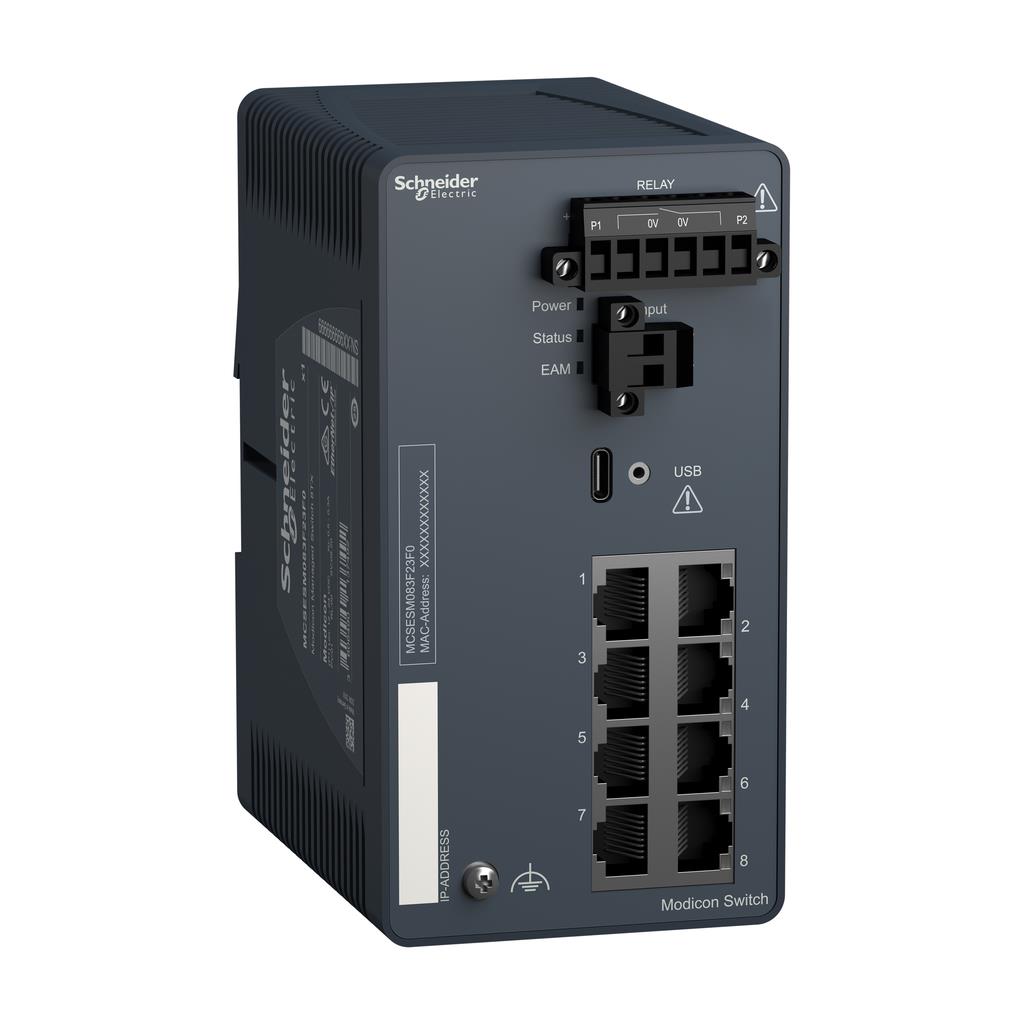 【MCSESM083F23F0】ETHERNET SWITCH, INDUSTRIAL MANA