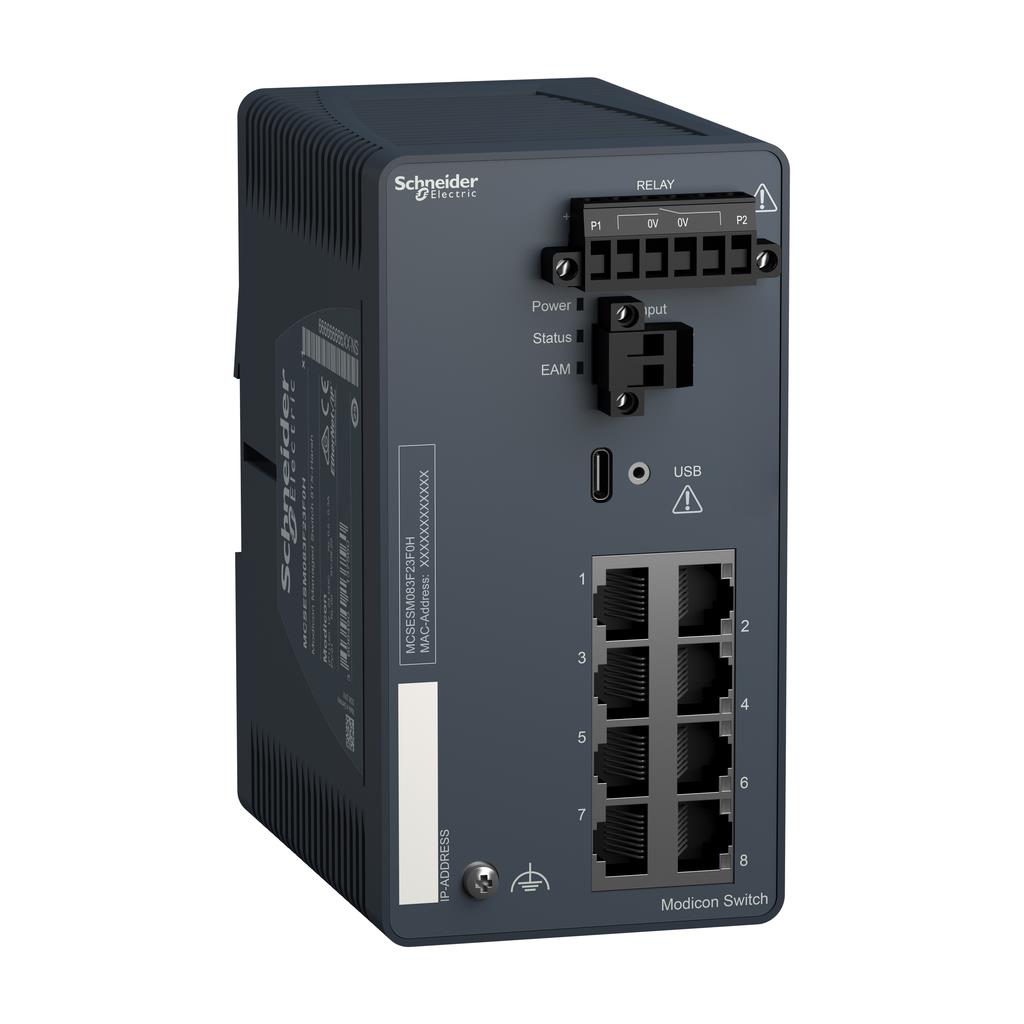 【MCSESM083F23F0H】ETHERNET SWITCH, INDUSTRIAL MANA