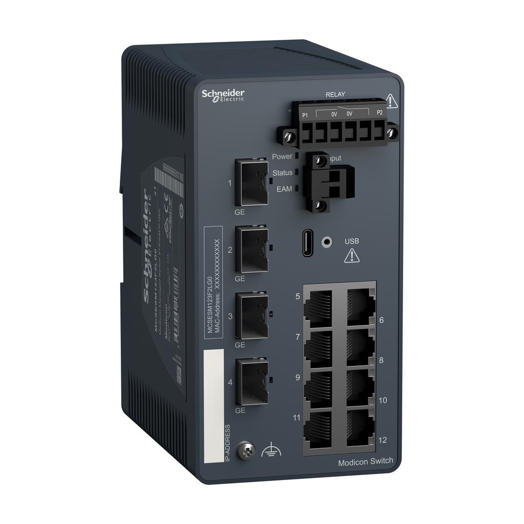 【MCSESM123F2LG0】ETHERNET SWITCH, INDUSTRIAL MANA