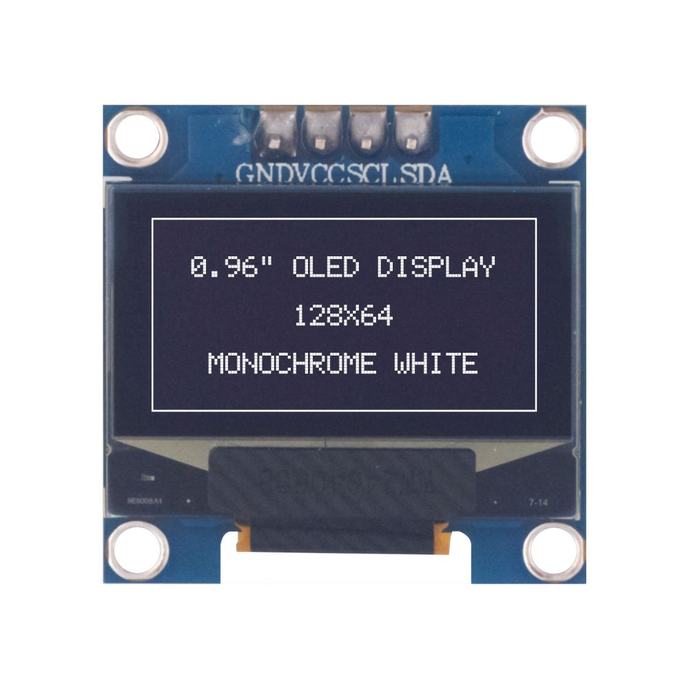 【DLC0096DNOG-W-10】0.96" PMOLED 128X64 WHITE W/PCB