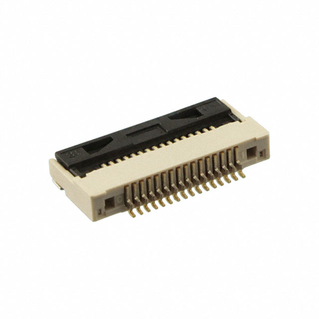 16 Position FFC, FPC Connector Contacts, Bottom 0.020