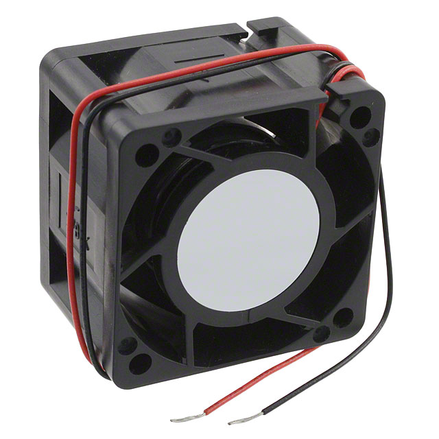 Fan Tubeaxial 12VDC Square - 40mm L x 40mm H Ball 13.7 CFM (0.384m3/min) 2 Wire Leads