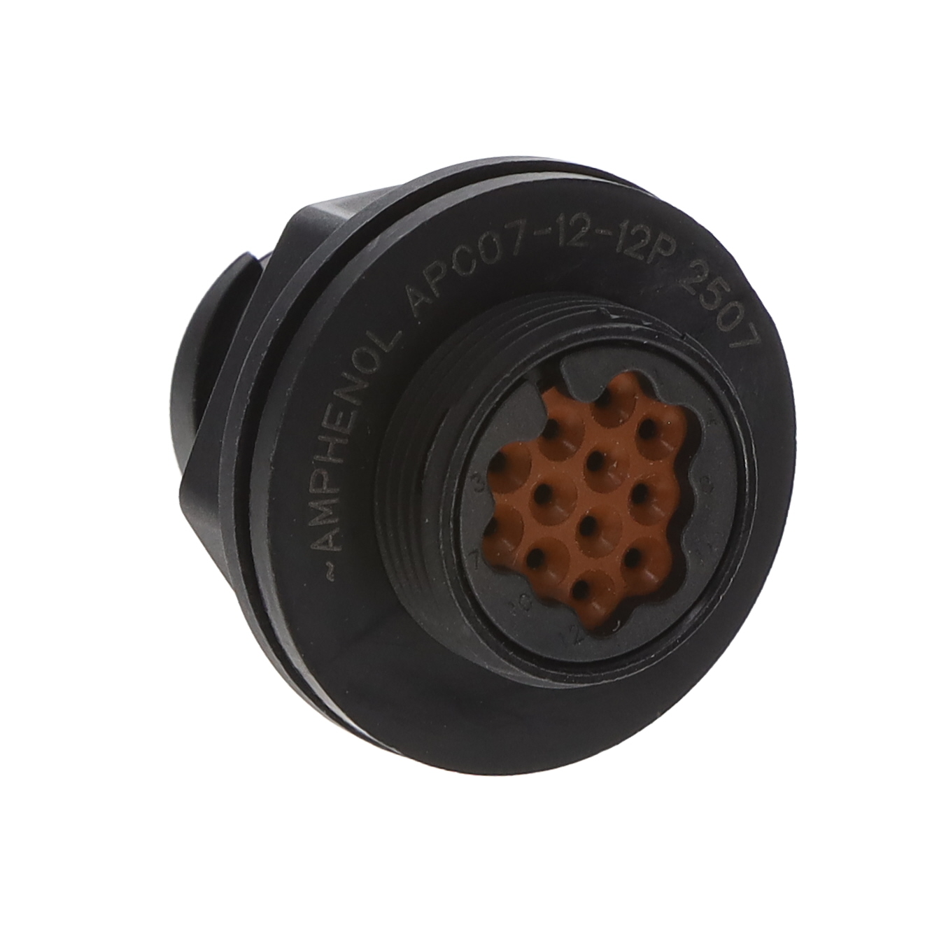 JAM NUT RECEPTACLE 12-12 PIN