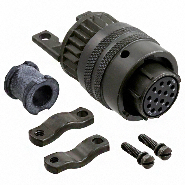 14 Position Circular Connector Plug, Female Sockets Solder Cup