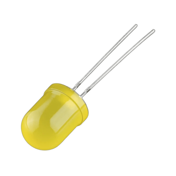 LED YELLOW DIFFUSED T/H