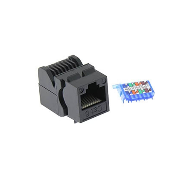 【RJ45-6JUT-BK】CAT.6 TOOL LESS KEYSTONE JACK BK