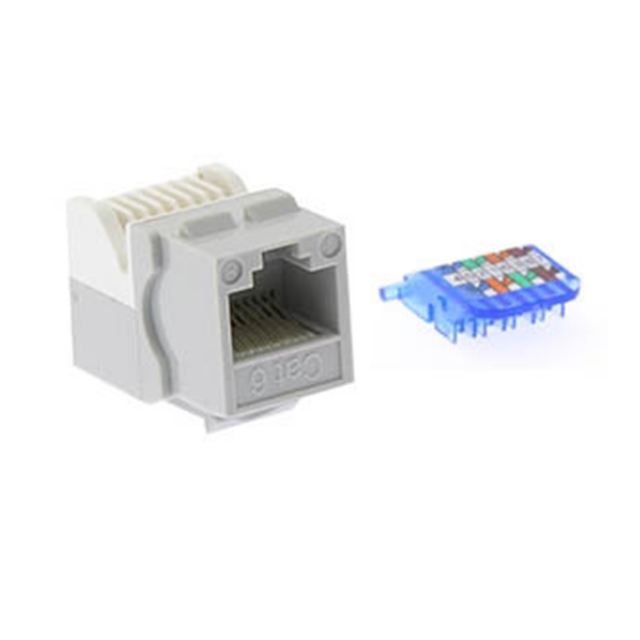 【RJ45-6JUT-GY】CAT.6 TOOL LESS KEYSTONE JACK GY