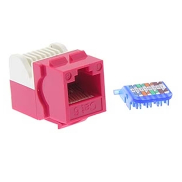 【RJ45-6JUT-RD】CAT.6 TOOL LESS KEYSTONE JACK RD