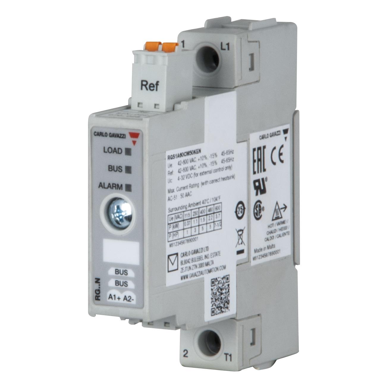 【RGS1A60CM50KEN】1-POLE PANEL MOUNT SSR, ZERO-CRO