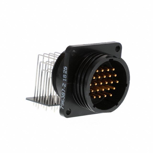 24 Position Circular Connector Receptacle, Male Pins Solder