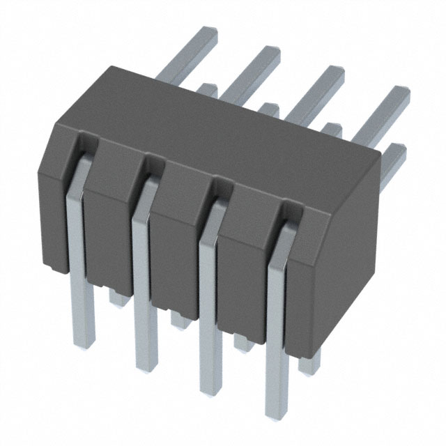 Connector Header Through Hole, Right Angle 8 position 0.079