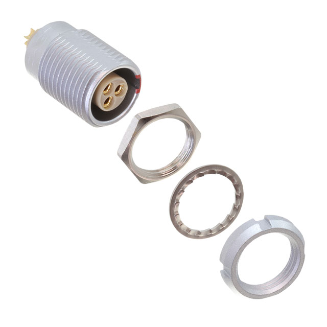 3 Position Circular Connector Receptacle, Female Sockets Solder Cup