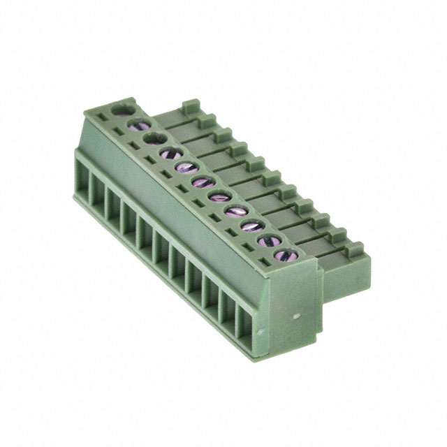 11 Position Terminal Block Plug, Female Sockets 0.138