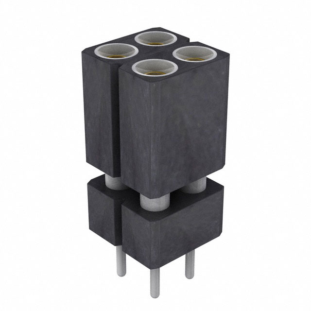 4 Position Socket Connector 0.100 (2.54mm) Through Hole Gold