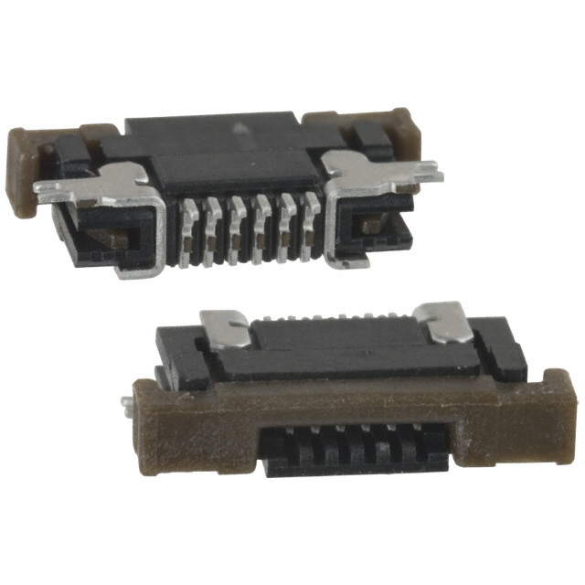 6 Position FFC, FPC Connector Contacts, Bottom 0.020
