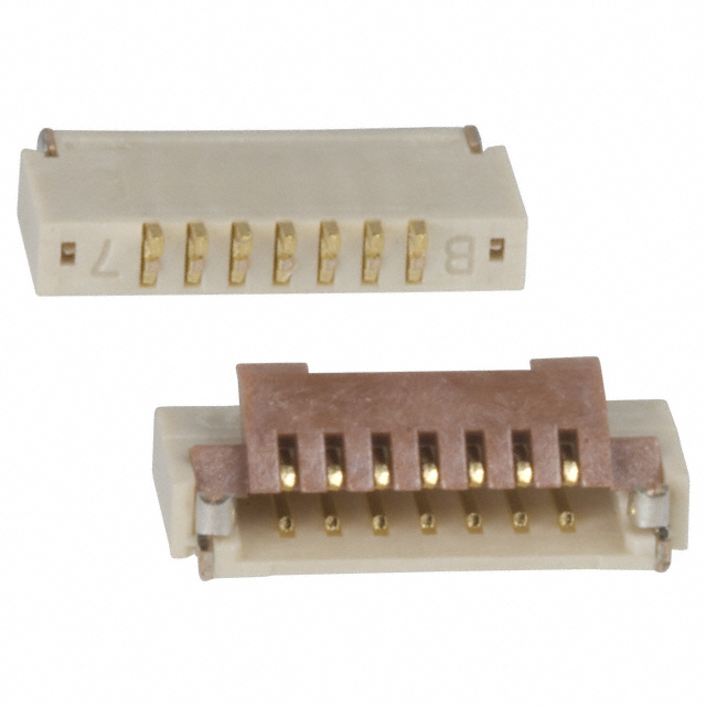 7 Position FFC, FPC Connector Contacts, Bottom 0.020