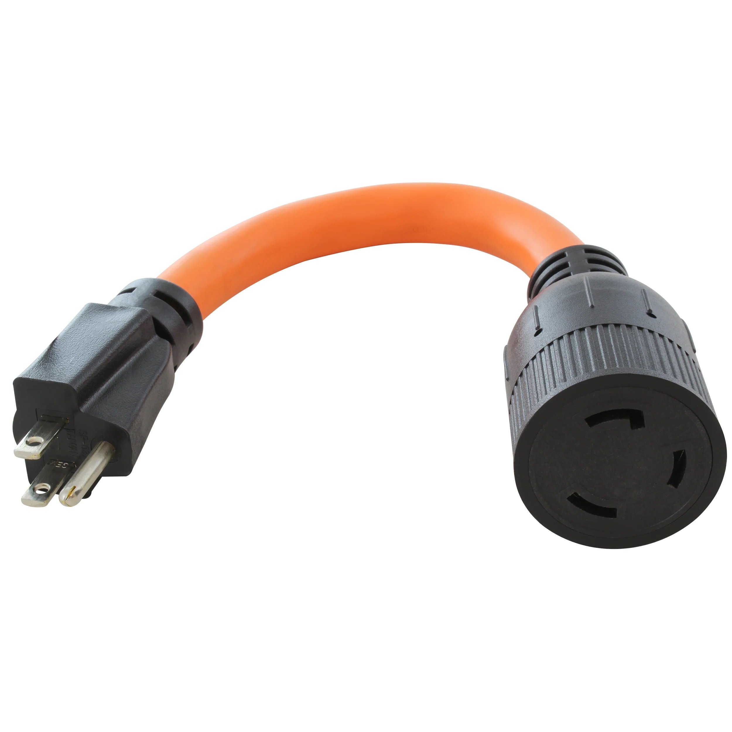 NEMA 5-15P to L5-30R Plug Adapter - 40 Foot, 125V, 14 AWG - Iron