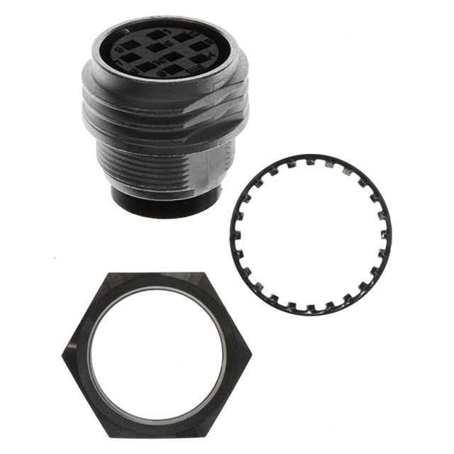 10 Position Circular Connector Receptacle Housing Panel Mount