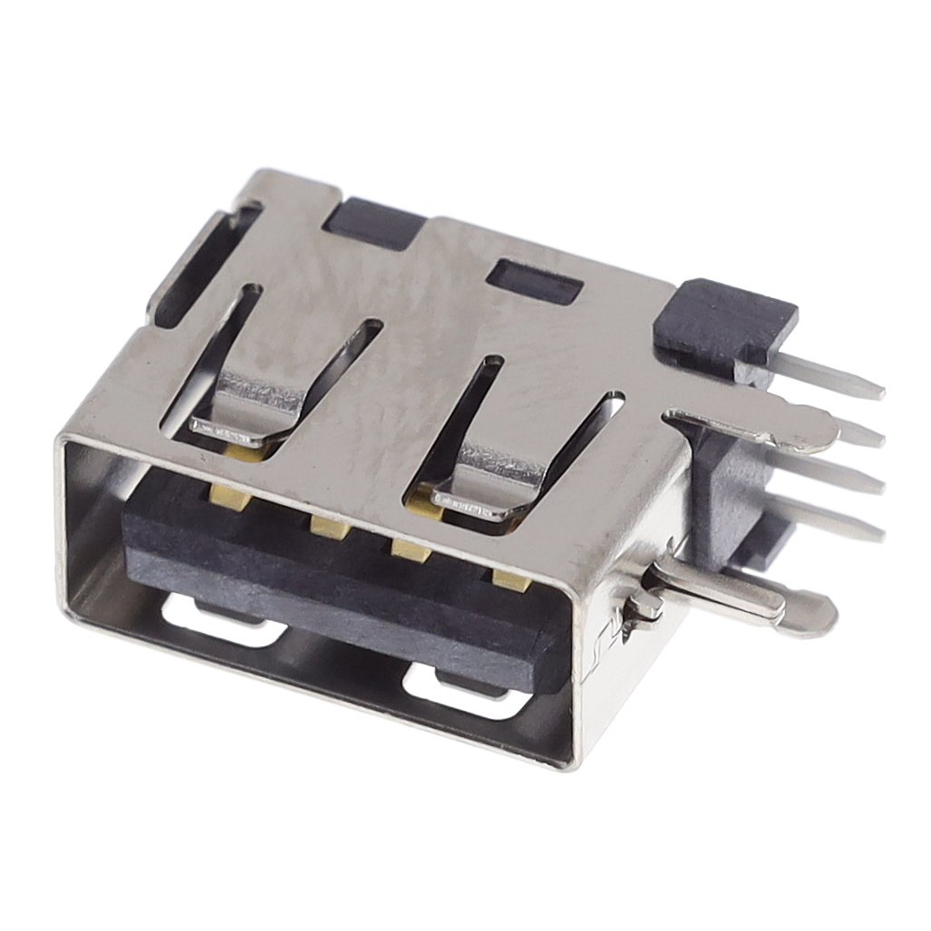 【USB-A-S-RU-TH-CS9-HC-NF-HT-TR】USB A 2.0 RECEPTACLE, R/A UPRIGH