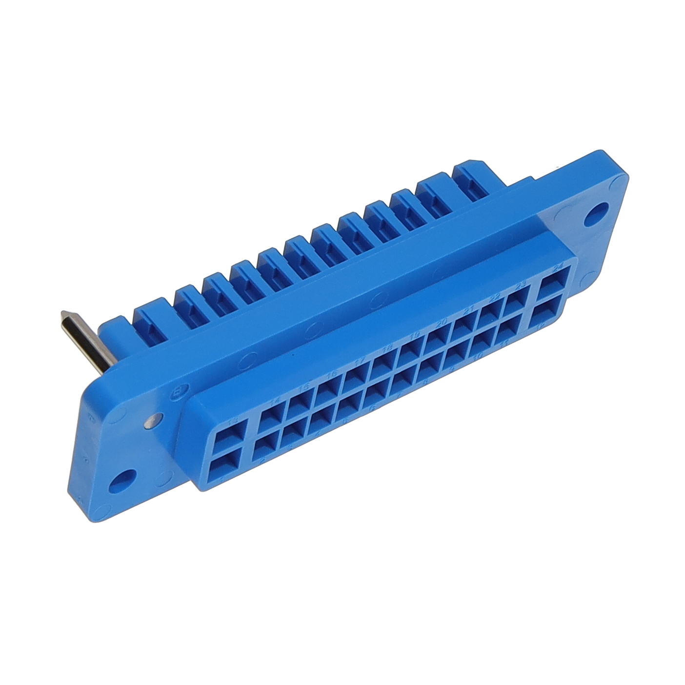 【QR/P-24P-C(21)】CONN PLUG HSG RACK & PNL 24P BLU
