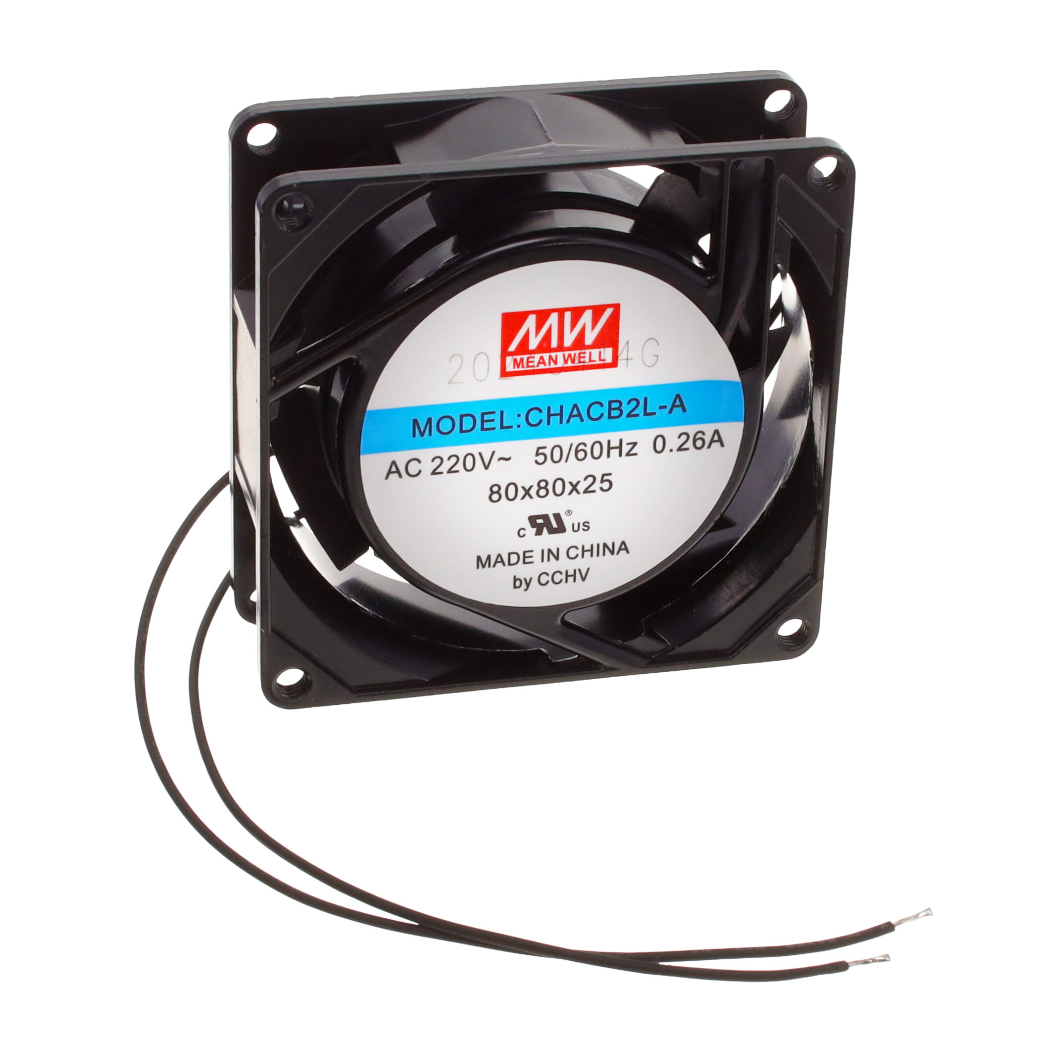 【CHACB2L-A-8025B】AC 220V 80*80*25 BALL 2; 20CFM