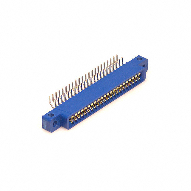 44 Position Female Connector Non Specified - Dual Edge Gold 0.100 (2.54mm) Blue