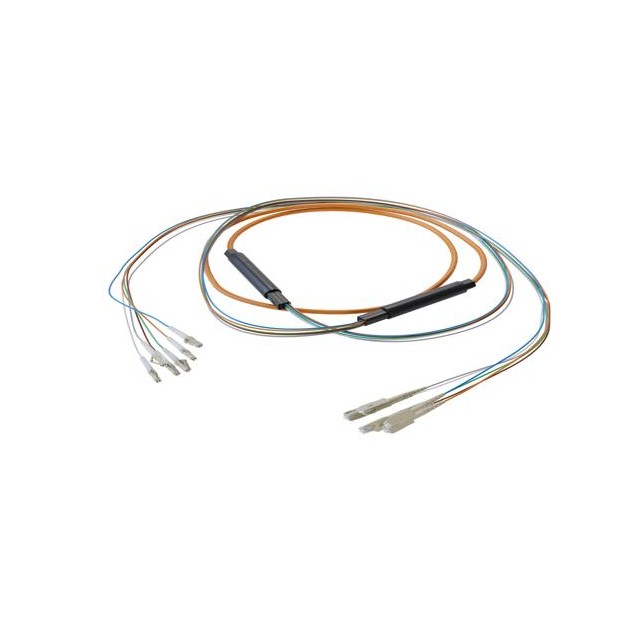 【PE3FCA256-5M】6-FIBER LC UPC TO SC UPC, OM1 MU