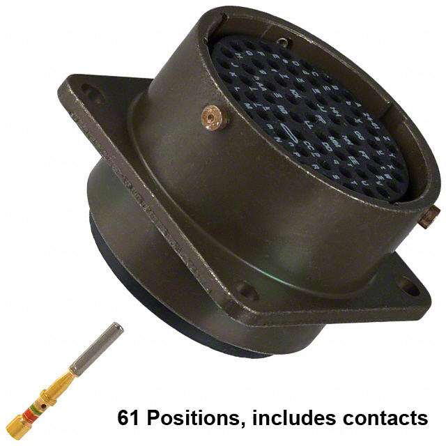 61 Position Circular Connector Receptacle, Female Sockets Crimp