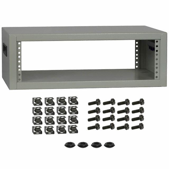Metal, Steel Table Top Rack Cabinet Enclosed, Bottom, Sides, Top 13.000