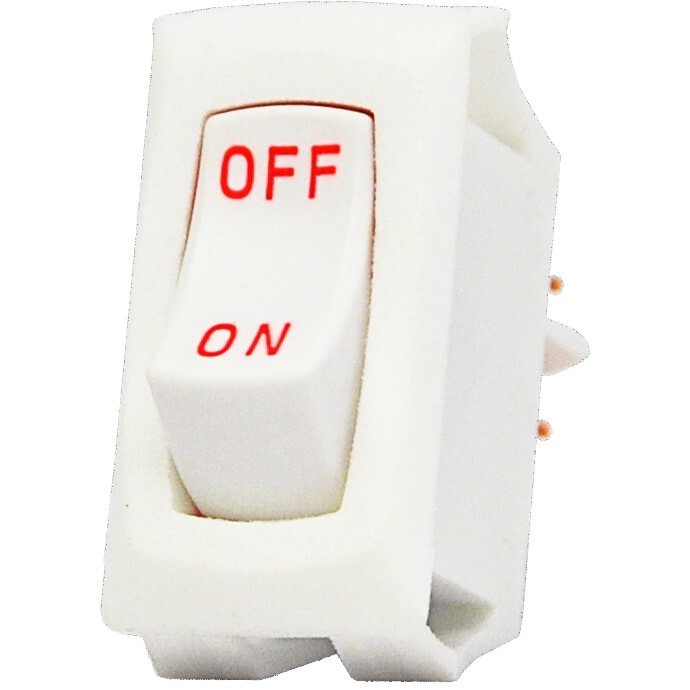 Rocker Switch SPST 16A (AC) 125 V Panel Mount, Snap-In