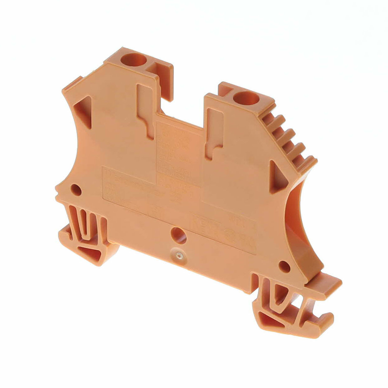Terminal Block Connector 2 Position Feed Through Orange 10-26 AWG