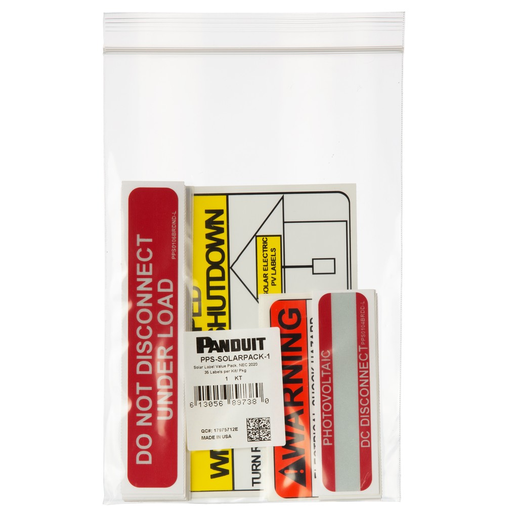 【PPS-SOLARPACK-1】SOLAR LABEL PACK,NEC 2020, RED/O