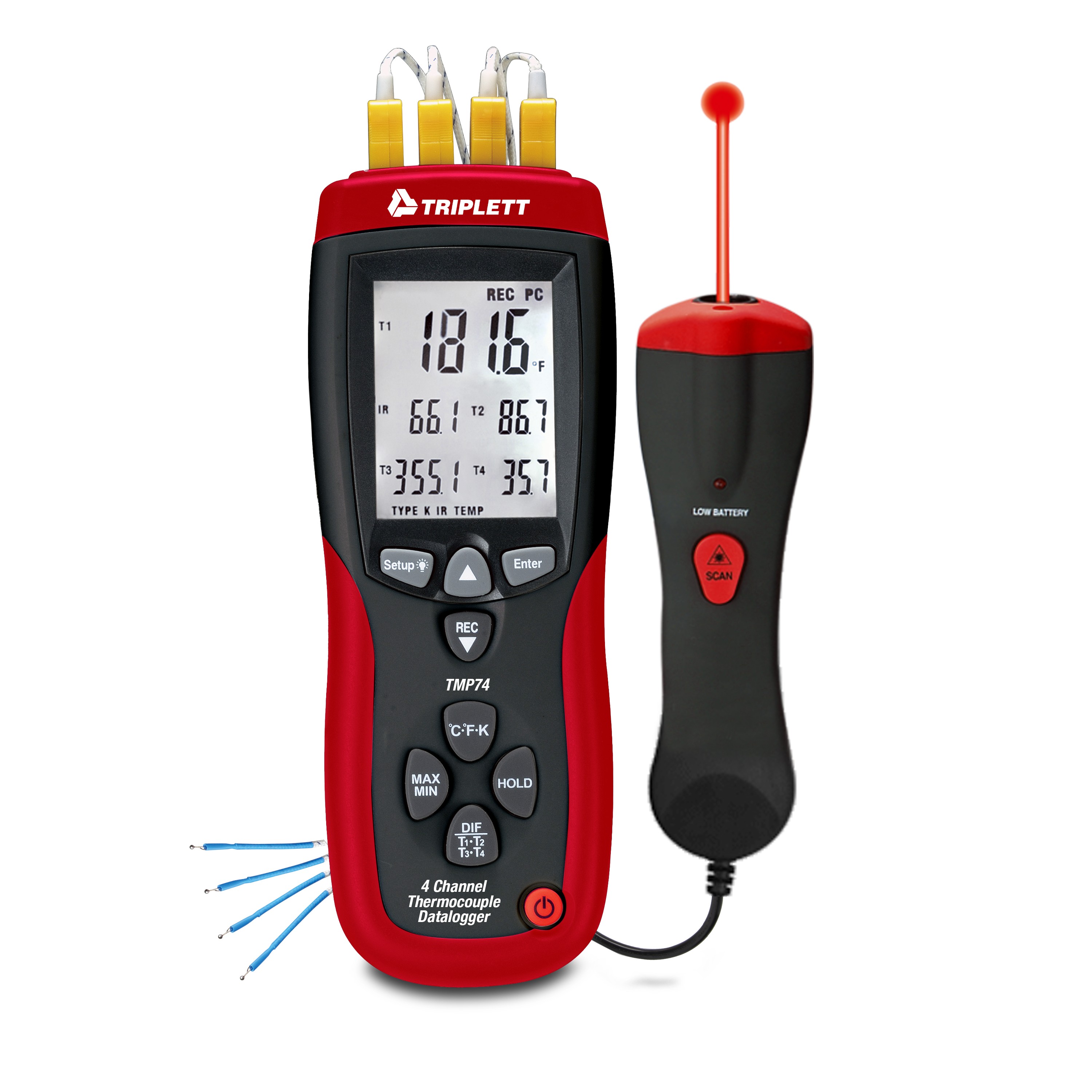 【TMP74】4 Channel Thermocouple Datalogge