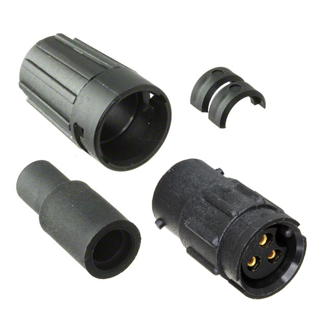 3 Position Circular Connector Receptacle, Female Sockets Solder Cup