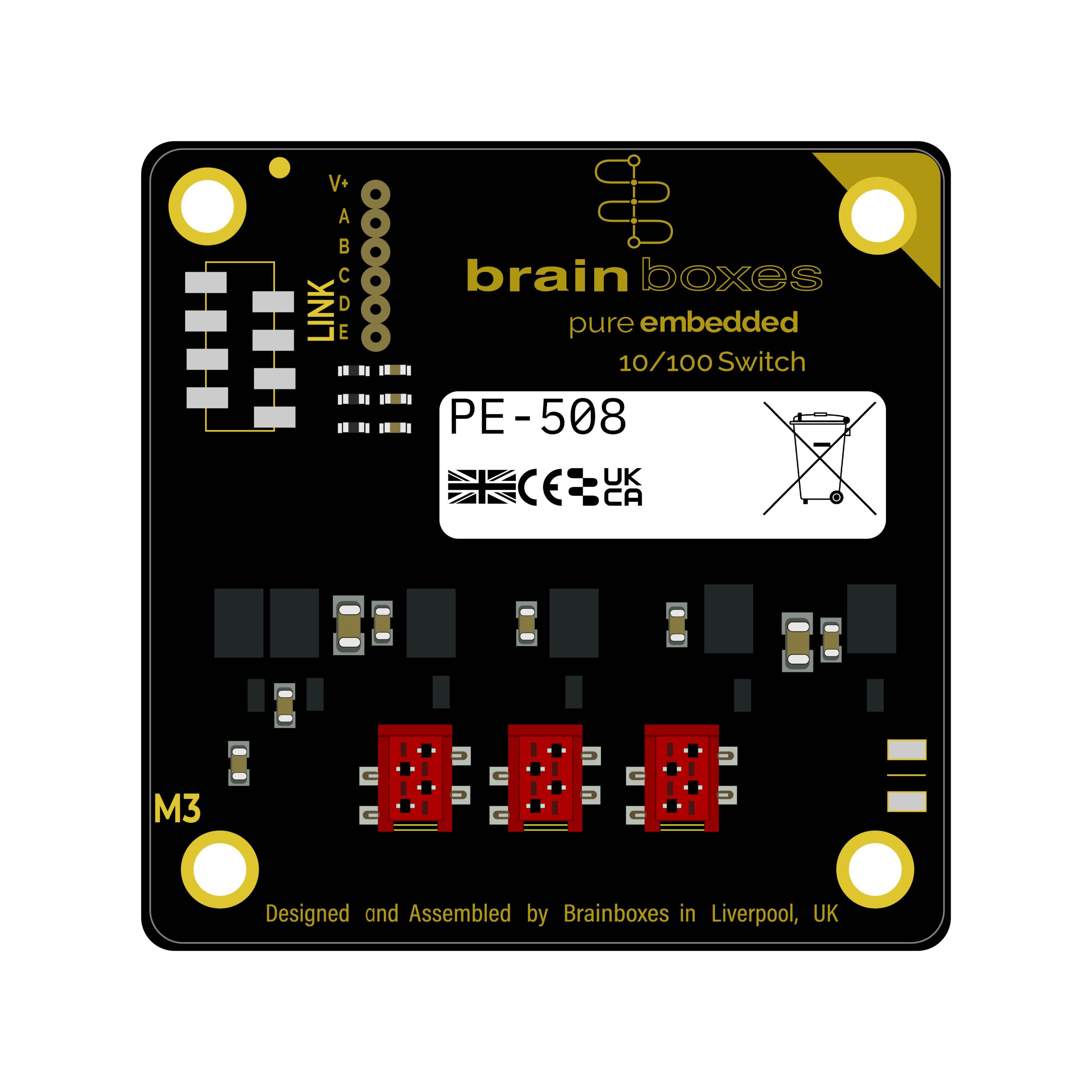 【PE-508】PURE EMBEDDED INDUSTRIAL 8 PORT