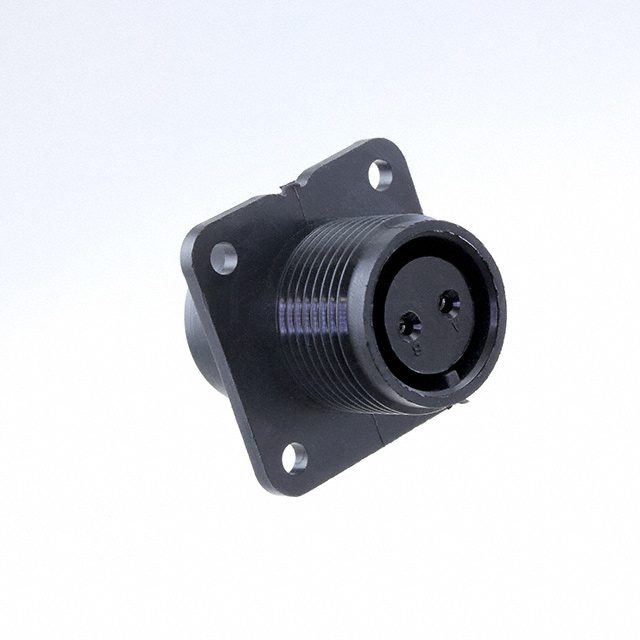 2 Position Circular Connector Receptacle, Female Sockets Solder Cup