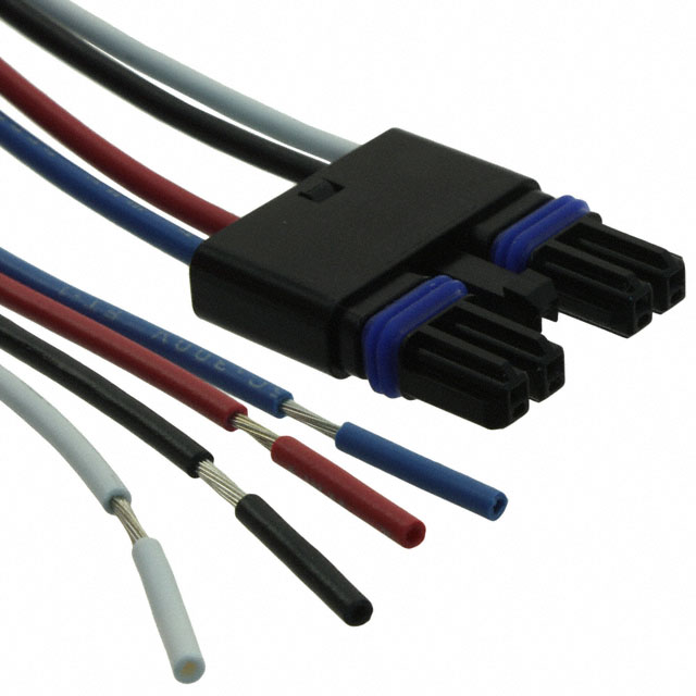 SSL Cable Assembly Plug, 4 Position To Wire Leads Black 4.00
