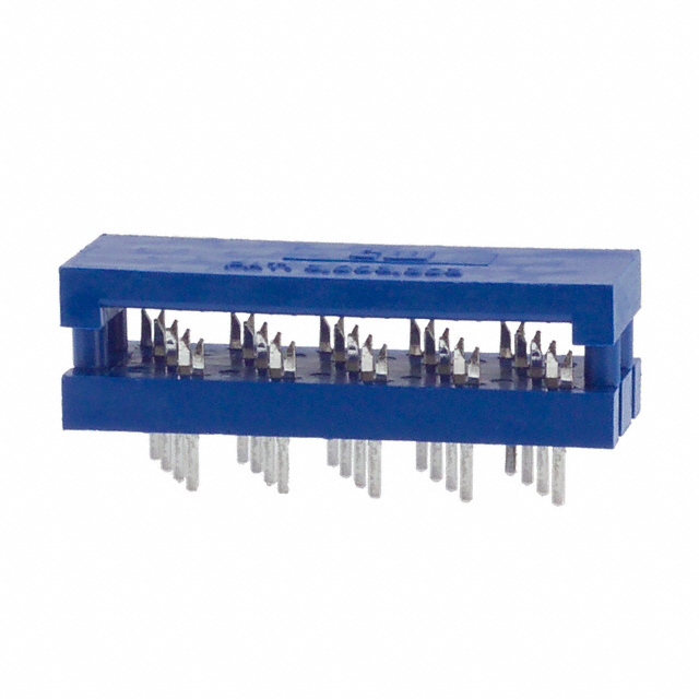 20 Position Ribbon Cable Connector Blue IDC 28-30 AWG, Stranded or Solid Through Hole