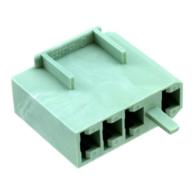 4 Position Housing Connector Female, Receptacle Green 0.250