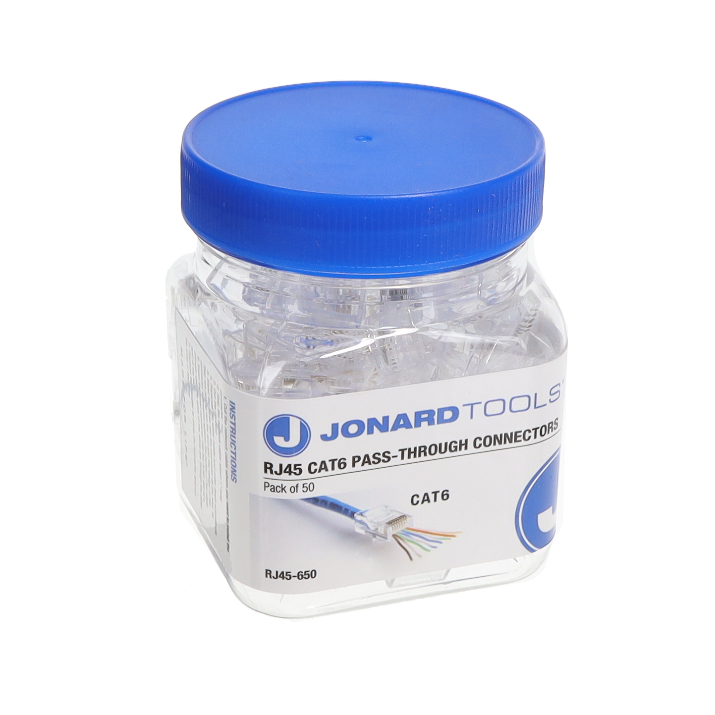 【RJ45-650】RJ45 CONNECTORS CAT6 PASS-THRU 5