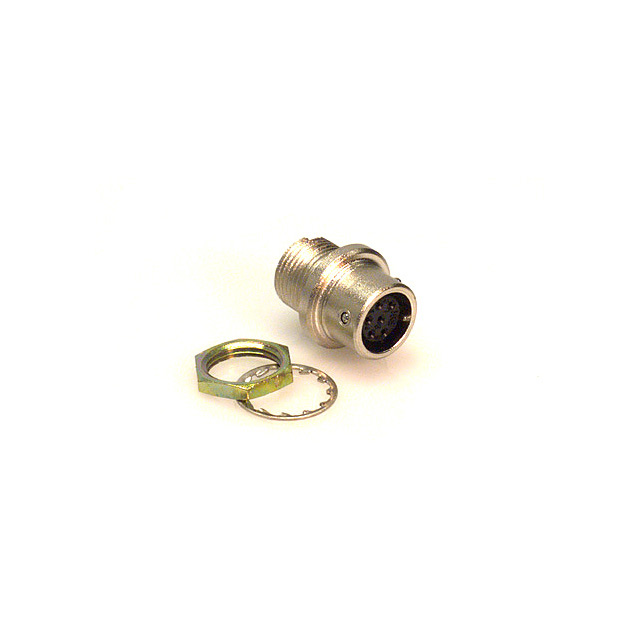 6 Position Circular Connector Receptacle, Female Sockets Solder Cup