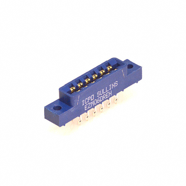 12 Position Female Connector Non Specified - Dual Edge Gold 0.156 (3.96mm) Blue